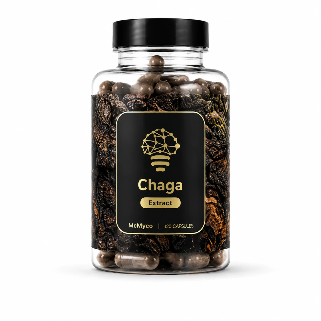 Chaga Extract Capsules 120 Caps Chaga Extract Capsules 120 Caps retail packaging