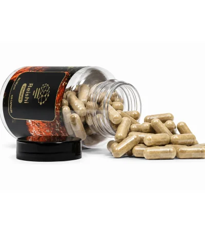 McMyco Reishi Extract Capsules Open retail packaging