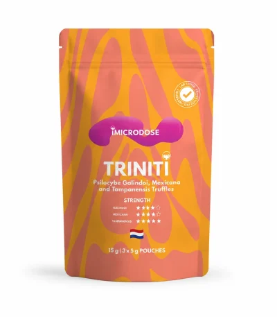 Triniti Microdose Truffles 15g retail packaging