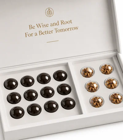 Wise Rootz Cacao Truffle Microdosing Kit retail packaging
