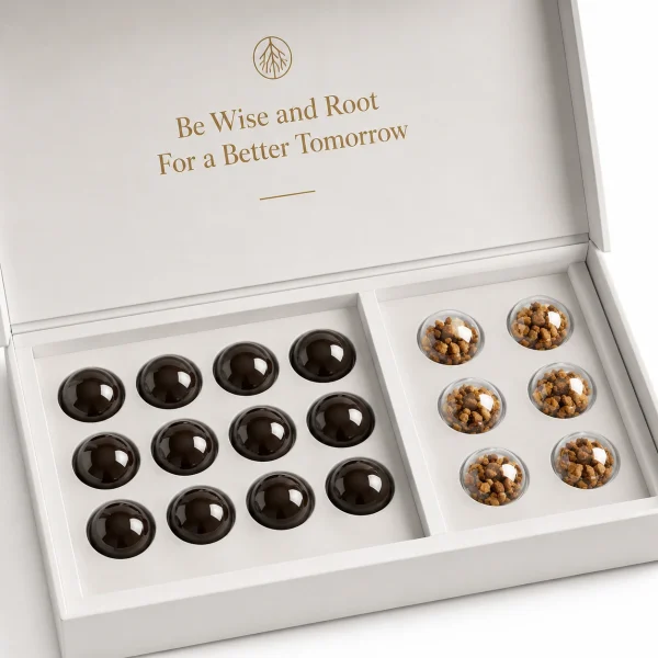 Wise Rootz Cacao Truffle Microdosing Kit retail packaging