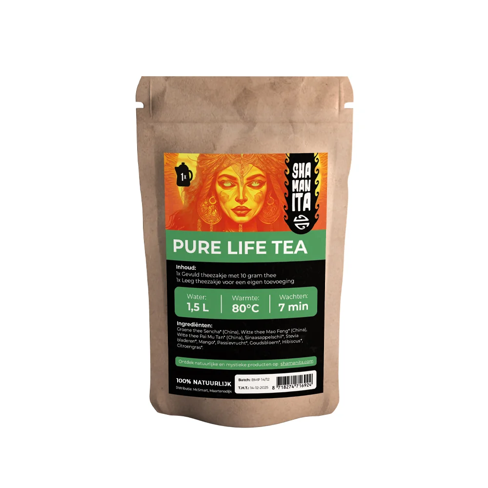 Shamanita-Bio-Tea-PureLife-pouch Organic Pure Life BIO Tea Single-Serve 10 g Packet for Fresh, Convenient Wellness - Image 1