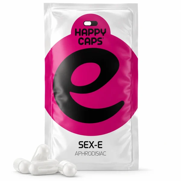 Sex-E Happy Caps aphrodisiac capsules product packaging