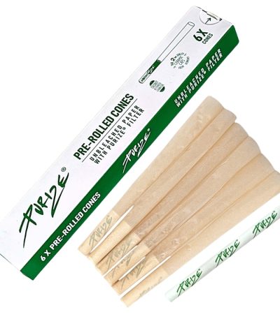 PURIZE Active Cones 6 stuks met ingebouwde actieve koolstoffilters voor een zachtere, zuiverdere rookervaring. Direct klaar voor gebruik.