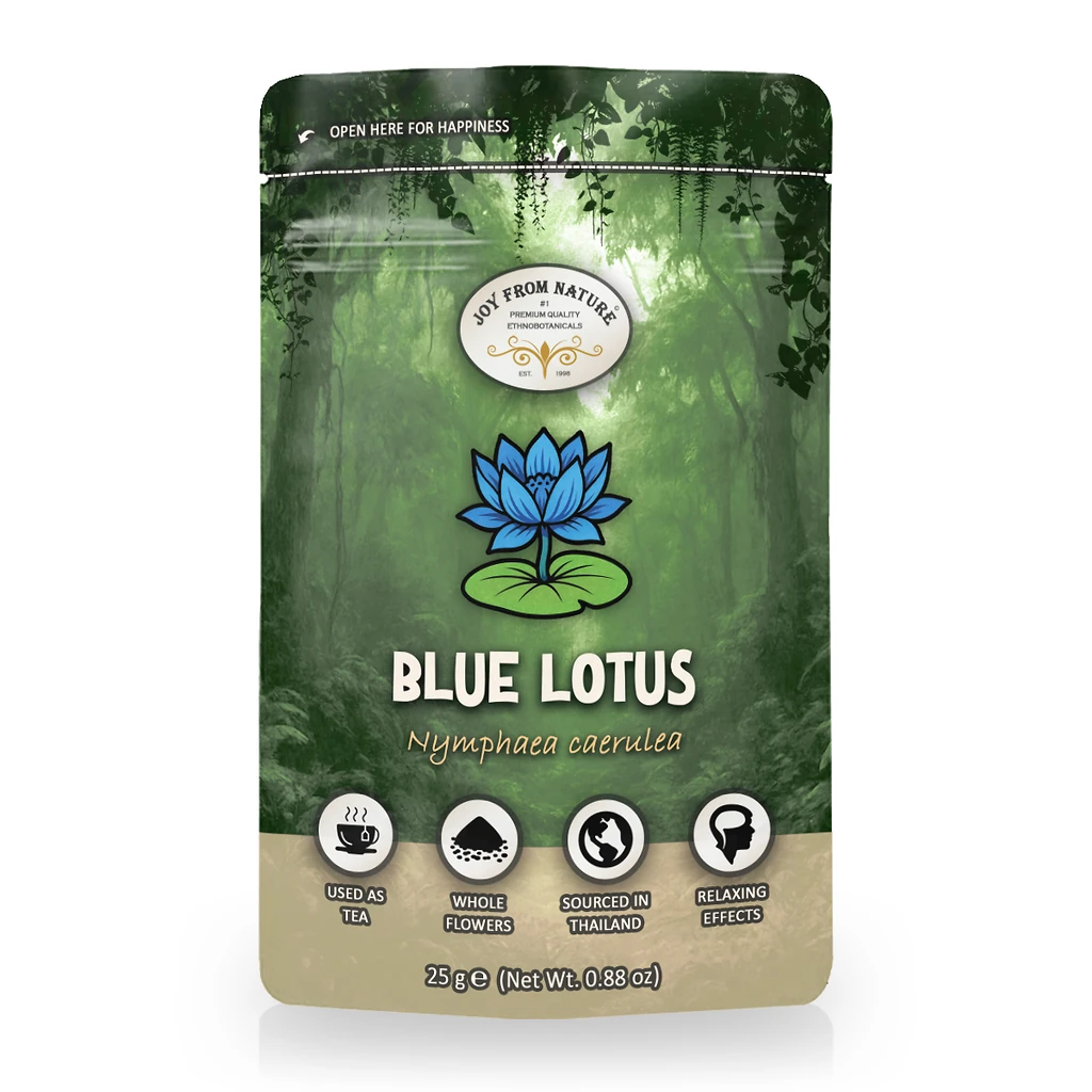 blue-lotus-nymphaea-caerulea-whole-flowers-25g-front Blue Lotus (Nymphaea caerulea) Whole Flowers 25g - Image 1
