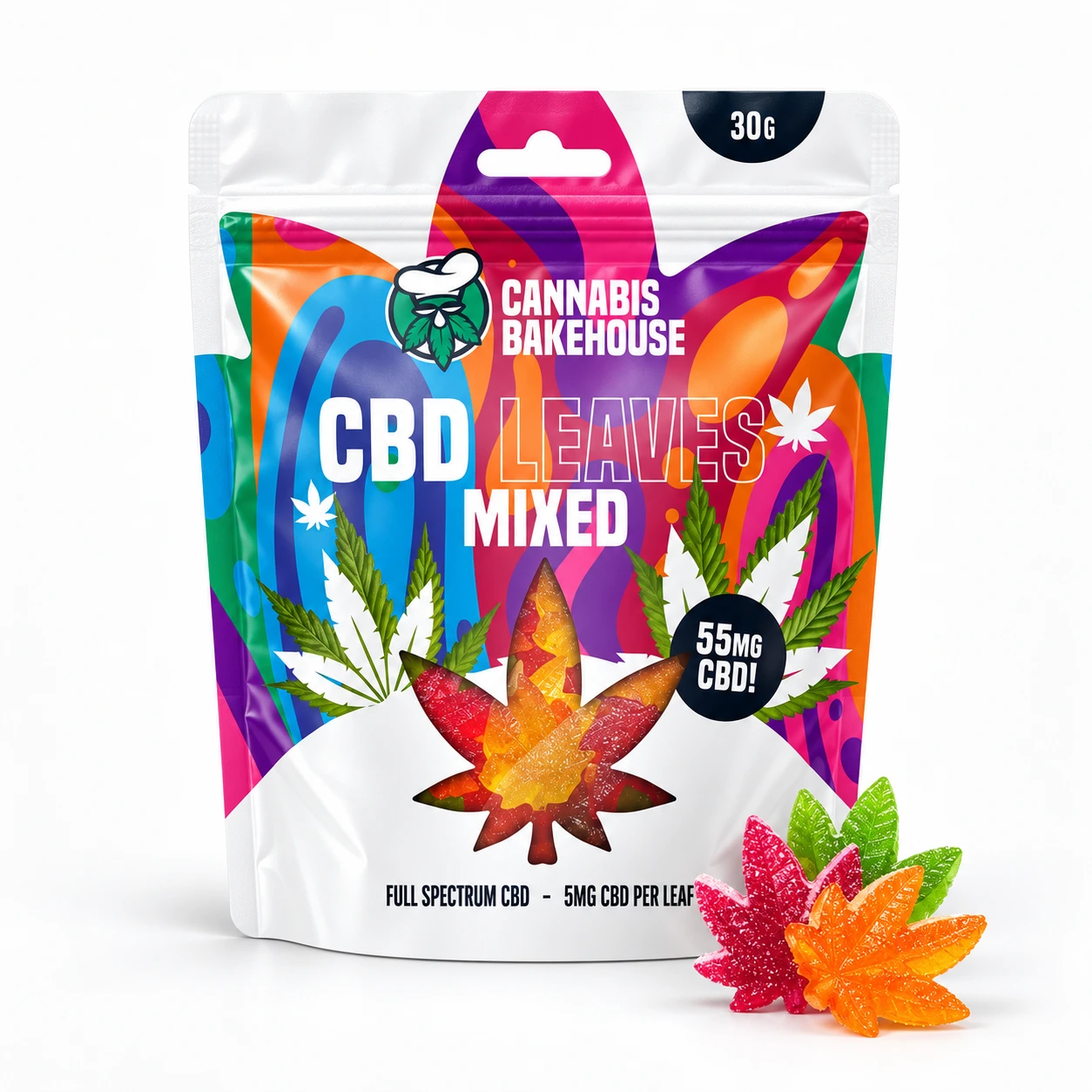 cannabis-bakehouse-cbd-leaves-mixed-30g CBD Cannabis Leaves – Mixed (30g) - Image 1