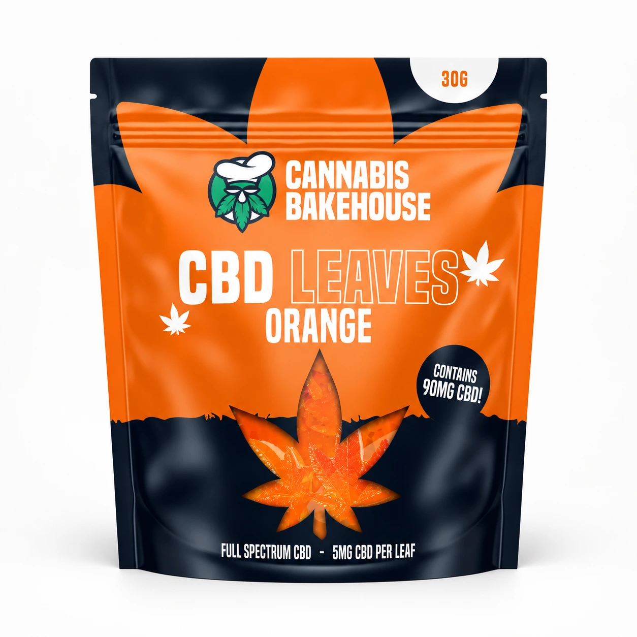 cannabis-bakehouse-cbd-leaves-orange-30g CBD Cannabis Leaves – Orange (30g) - Image 1