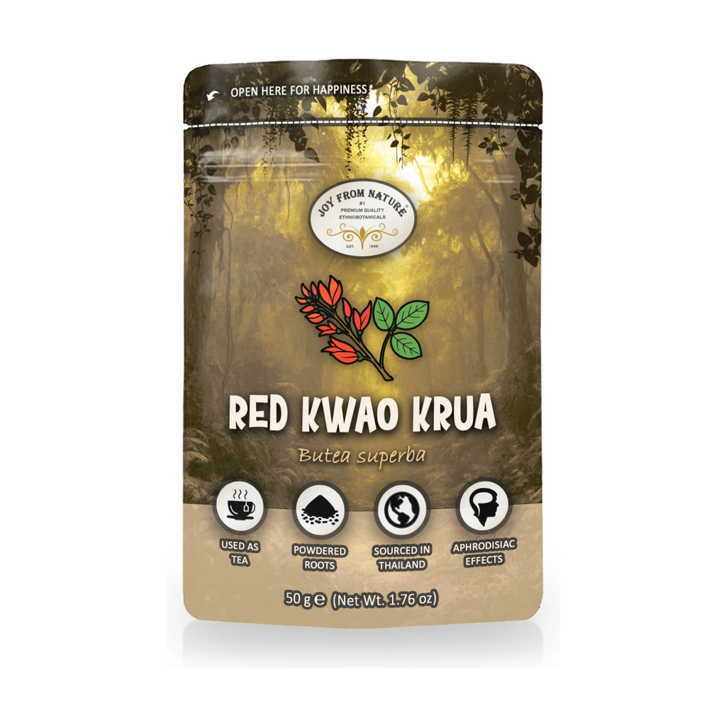 red-kwao-krua-butea-superba-powdered-roots-front Red Kwao Krua (Butea superba) Root Powder 50g - Image 1
